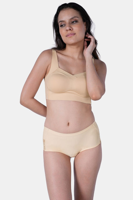 Soie Seamless Mid Waist Full Coverage Lace Brief (Pack Of 2) - Multicolor — image 12